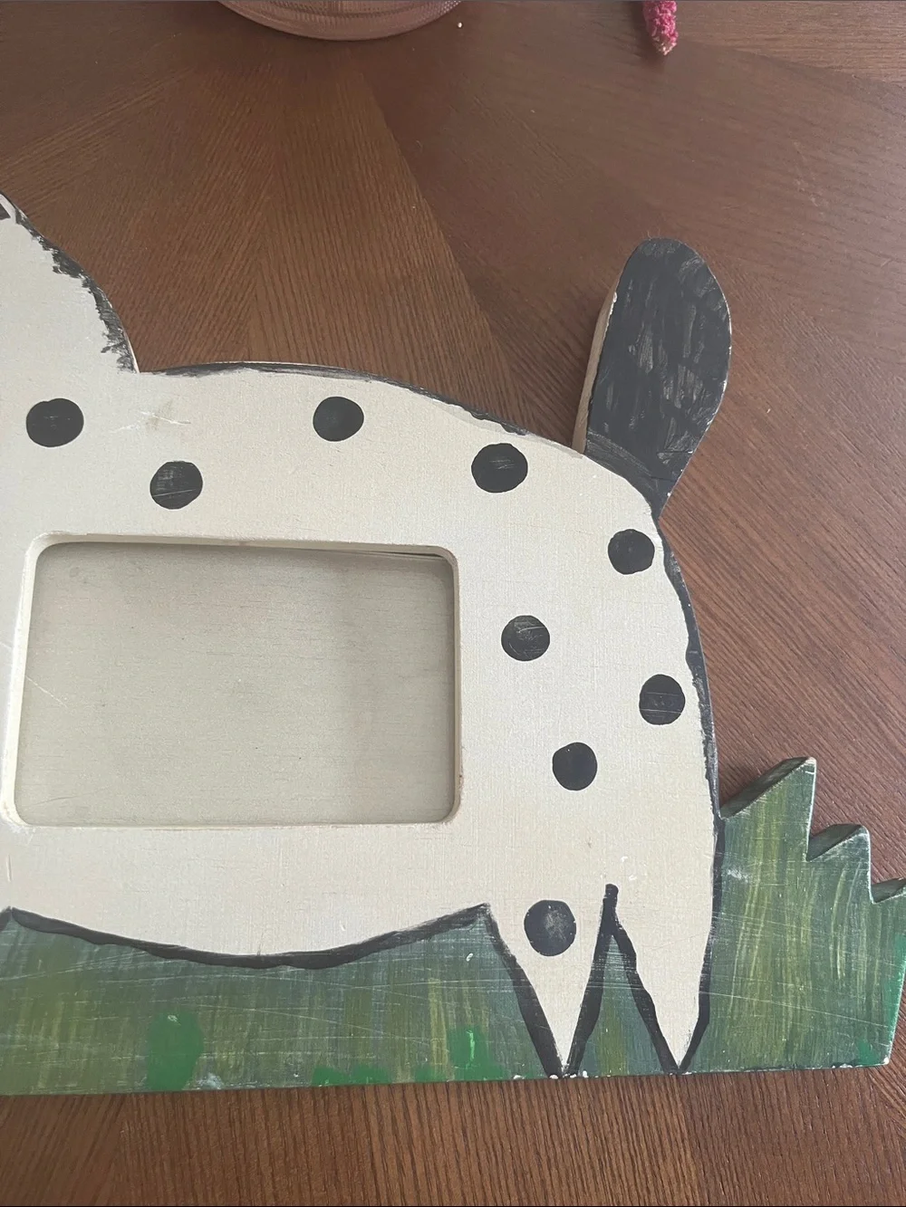 Cat Frame Wooden Hand Painted Primitive Whimsical Arts and Crafts Cat Lovers